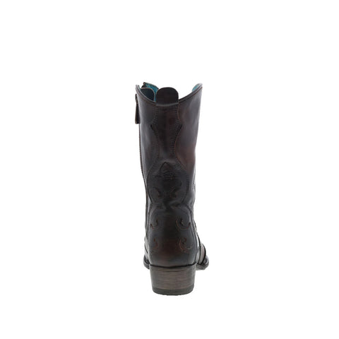 Bed Stu Deuce F328041 Womens Black Leather Zipper Western Boots