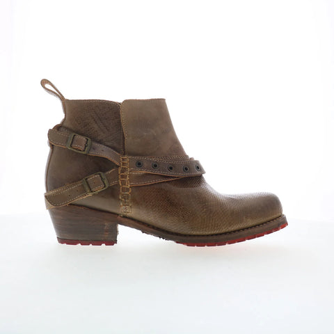 Bed Stu Georgia F331515 Womens Brown Leather Zipper Western Boots