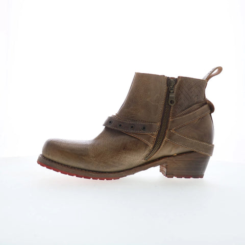 Bed Stu Georgia F331515 Womens Brown Leather Zipper Western Boots
