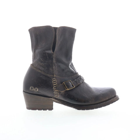 Bed Stu Shaela F331516 Womens Brown Leather Zipper Western Boots