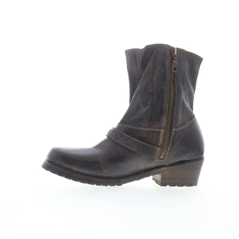 Bed Stu Shaela F331516 Womens Brown Leather Zipper Western Boots