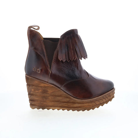 Bed Stu Ravenna F340101 Womens Brown Leather Slip On Western Boots