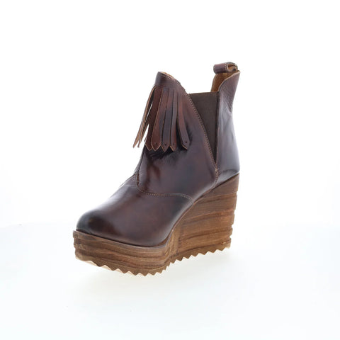 Bed Stu Ravenna F340101 Womens Brown Leather Slip On Western Boots