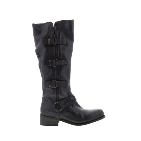 Bed Stu Skyla F378104 Womens Black Leather Zipper Western Boots