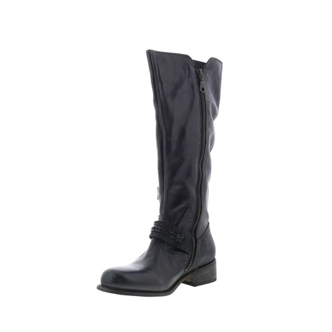 Bed Stu Skyla F378104 Womens Black Leather Zipper Western Boots