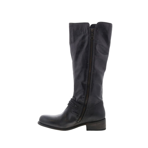 Bed Stu Skyla F378104 Womens Black Leather Zipper Western Boots