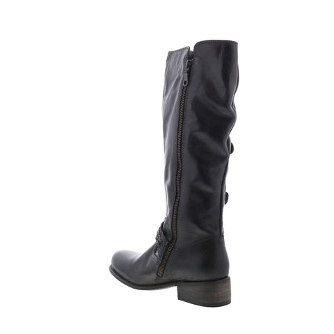 Bed Stu Skyla F378104 Womens Black Leather Zipper Western Boots