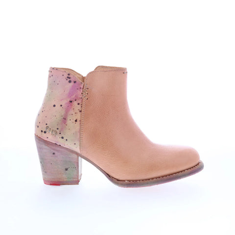 Bed Stu Yell F387002 Womens Brown Leather Zipper Ankle & Booties Boots