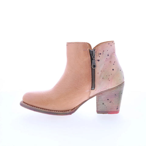 Bed Stu Yell F387002 Womens Brown Leather Zipper Ankle & Booties Boots