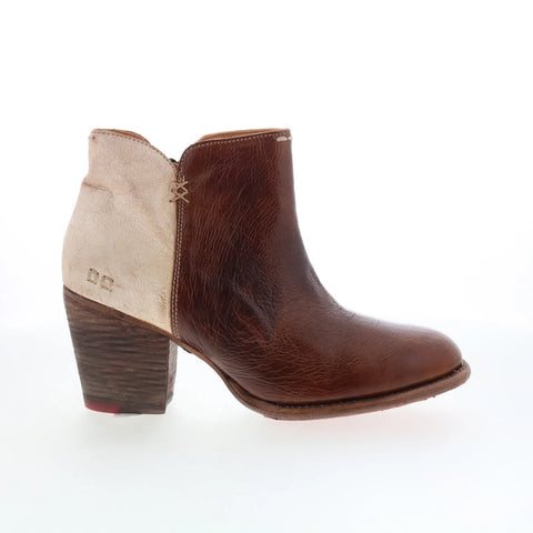 Bed Stu Yell F387002 Womens Brown Leather Zipper Ankle & Booties Boots 