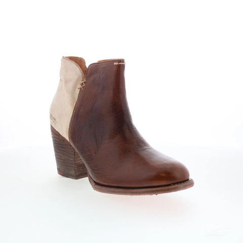 Bed Stu Yell F387002 Womens Brown Leather Zipper Ankle & Booties Boots 