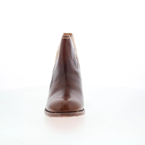 Bed Stu Yell F387002 Womens Brown Leather Zipper Ankle & Booties Boots 
