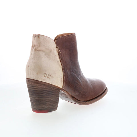 Bed Stu Yell F387002 Womens Brown Leather Zipper Ankle & Booties Boots 