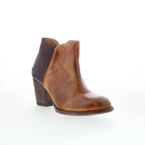Bed Stu Yell F387002 Womens Brown Leather Zipper Ankle & Booties Boots