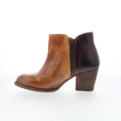 Bed Stu Yell F387002 Womens Brown Leather Zipper Ankle & Booties Boots