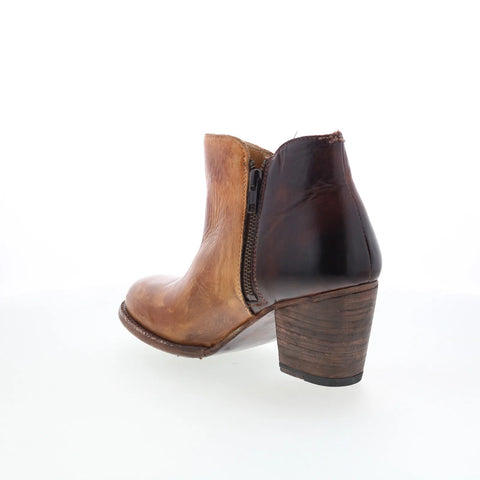 Bed Stu Yell F387002 Womens Brown Leather Zipper Ankle & Booties Boots
