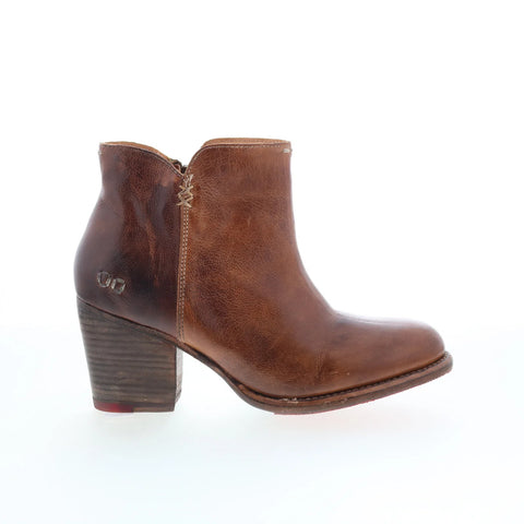 Bed Stu Yell F387002 Womens Brown Leather Zipper Ankle & Booties Boots