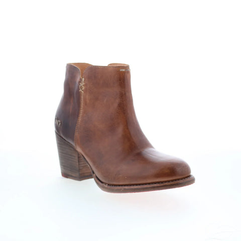 Bed Stu Yell F387002 Womens Brown Leather Zipper Ankle & Booties Boots