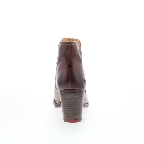 Bed Stu Yell F387002 Womens Brown Leather Zipper Ankle & Booties Boots