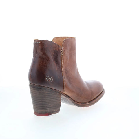 Bed Stu Yell F387002 Womens Brown Leather Zipper Ankle & Booties Boots