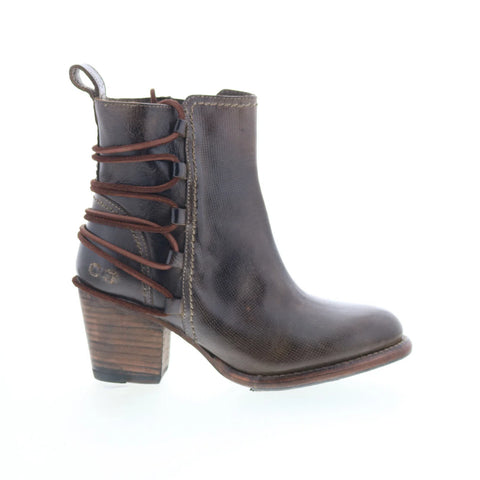 Bed Stu Blaire F387011 Womens Brown Leather Zipper Casual Dress Boots