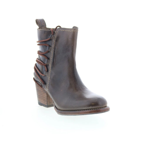 Bed Stu Blaire F387011 Womens Brown Leather Zipper Casual Dress Boots