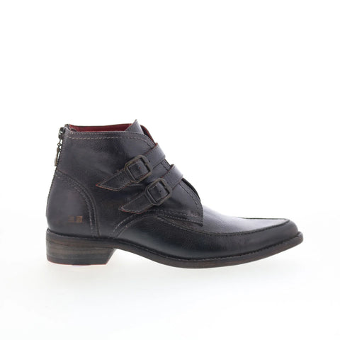 Bed Stu May F392018 Womens Black Leather Zipper Western Boots