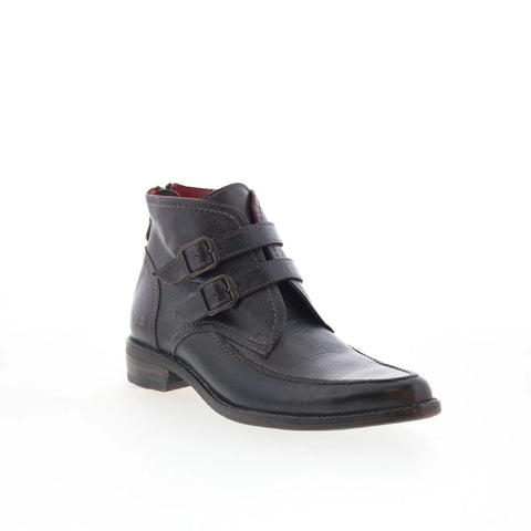 Bed Stu May F392018 Womens Black Leather Zipper Western Boots