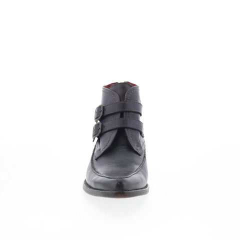 Bed Stu May F392018 Womens Black Leather Zipper Western Boots