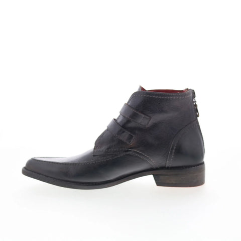 Bed Stu May F392018 Womens Black Leather Zipper Western Boots