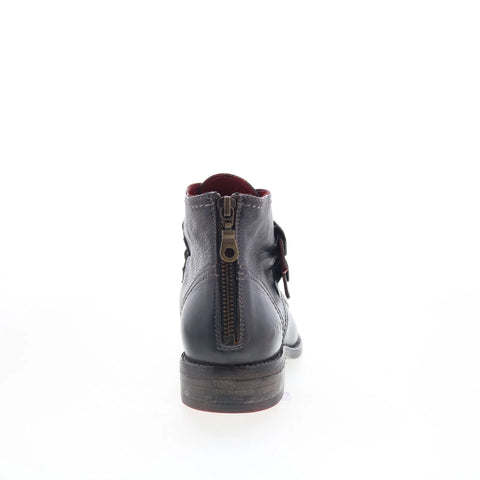 Bed Stu May F392018 Womens Black Leather Zipper Western Boots