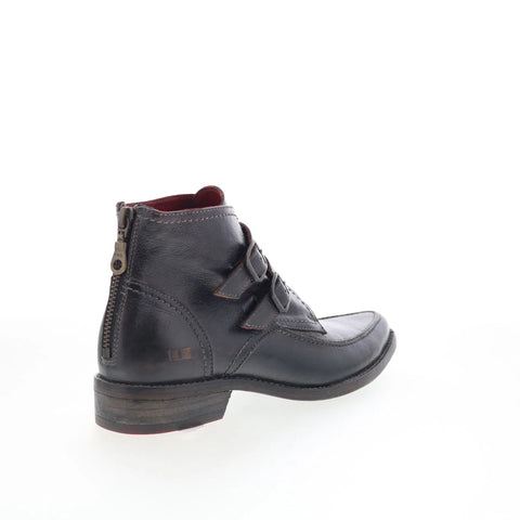 Bed Stu May F392018 Womens Black Leather Zipper Western Boots