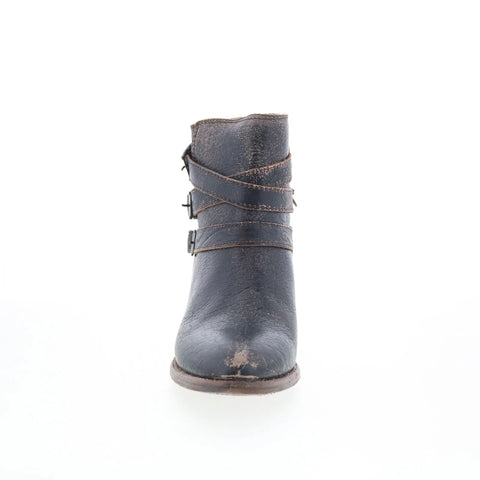 Bed Stu Begin F393001 Womens Black Leather Zipper Western Boots