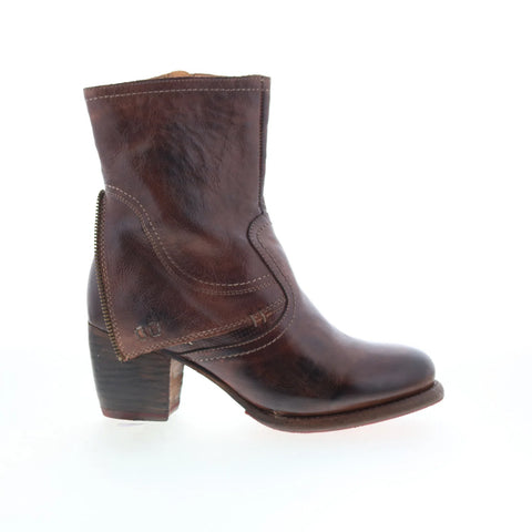 Bed Stu Lissa F393016 Womens Brown Leather Zipper Western Boots
