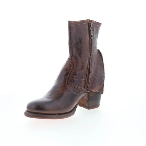 Bed Stu Lissa F393016 Womens Brown Leather Zipper Western Boots