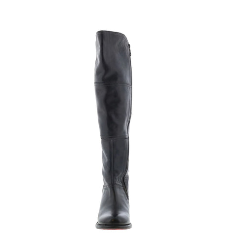 Bed Stu Kennice F393037 Womens Black Leather Zipper Knee High Boots