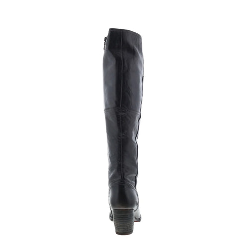 Bed Stu Kennice F393037 Womens Black Leather Zipper Knee High Boots
