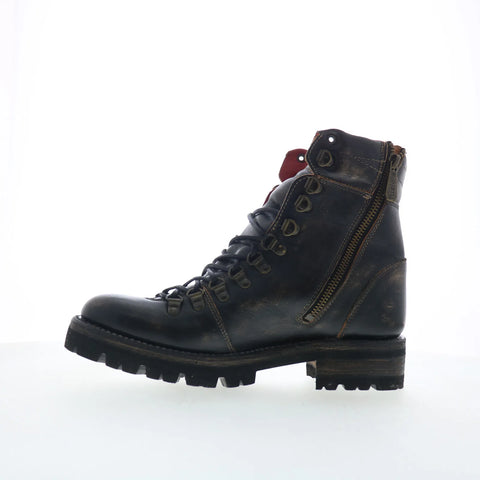 Bed Stu Khya F393065 Womens Black Leather Lace Up Western Boots