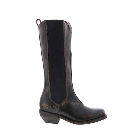 Bed Stu Clarisse F393069 Womens Black Leather Slip On Western Boots