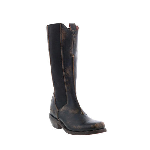 Bed Stu Clarisse F393069 Womens Black Leather Slip On Western Boots