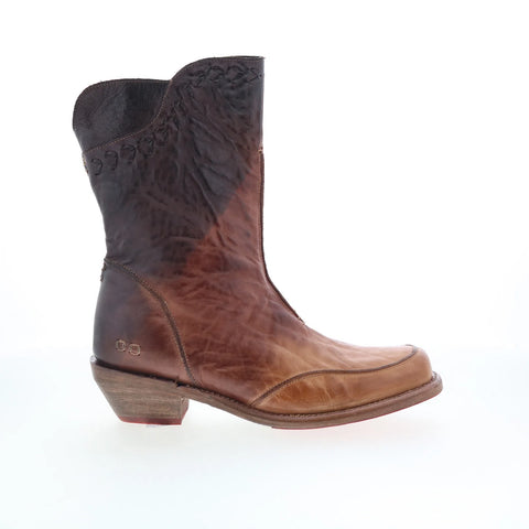 Bed Stu Colleen F393070 Womens Brown Leather Zipper Western Boots