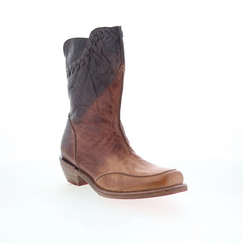 Bed Stu Colleen F393070 Womens Brown Leather Zipper Western Boots
