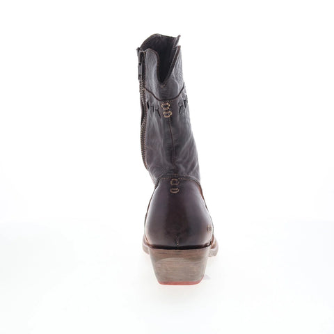 Bed Stu Colleen F393070 Womens Brown Leather Zipper Western Boots