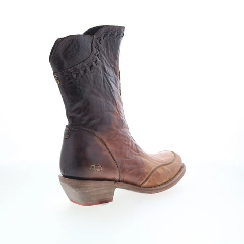 Bed Stu Colleen F393070 Womens Brown Leather Zipper Western Boots
