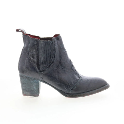 Bed Stu Brie II F393078 Womens Black Leather Slip On Western Boots