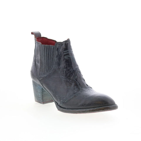 Bed Stu Brie II F393078 Womens Black Leather Slip On Western Boots