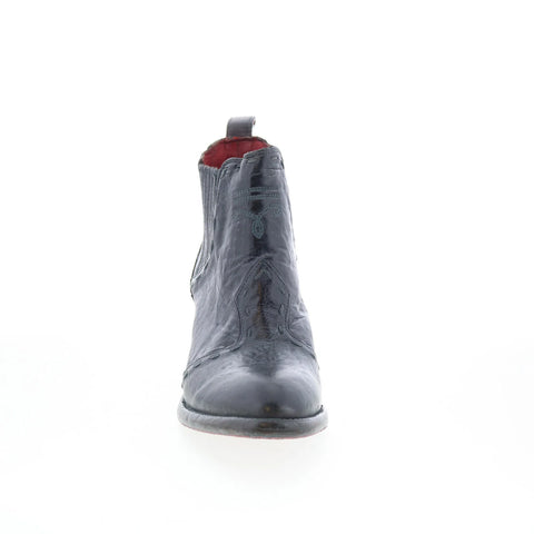 Bed Stu Brie II F393078 Womens Black Leather Slip On Western Boots