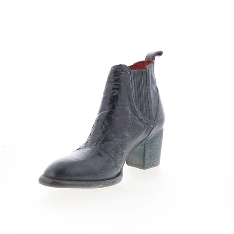 Bed Stu Brie II F393078 Womens Black Leather Slip On Western Boots