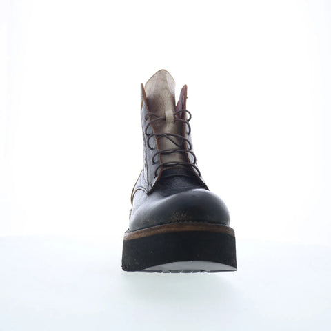 Bed Stu Tanzania F393086 Womens Black Leather Lace Up Casual Dress Boots