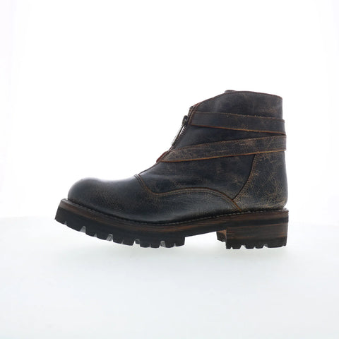 Bed Stu Tanzania F393086 Womens Black Leather Zipper Casual Dress Boots
